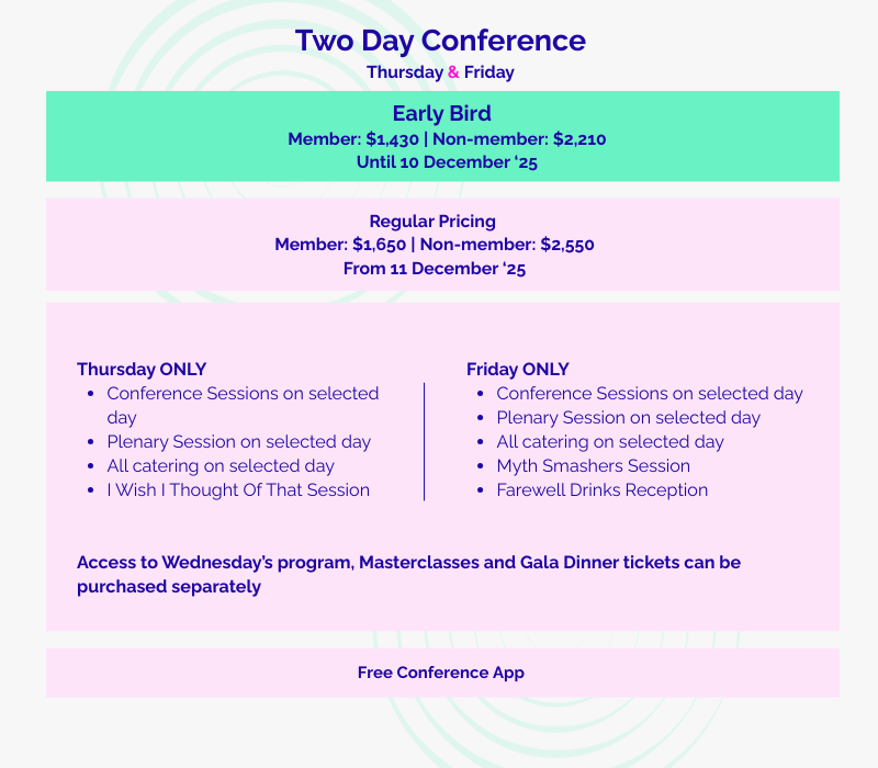 Conference Pricing Packages 2026 - 2